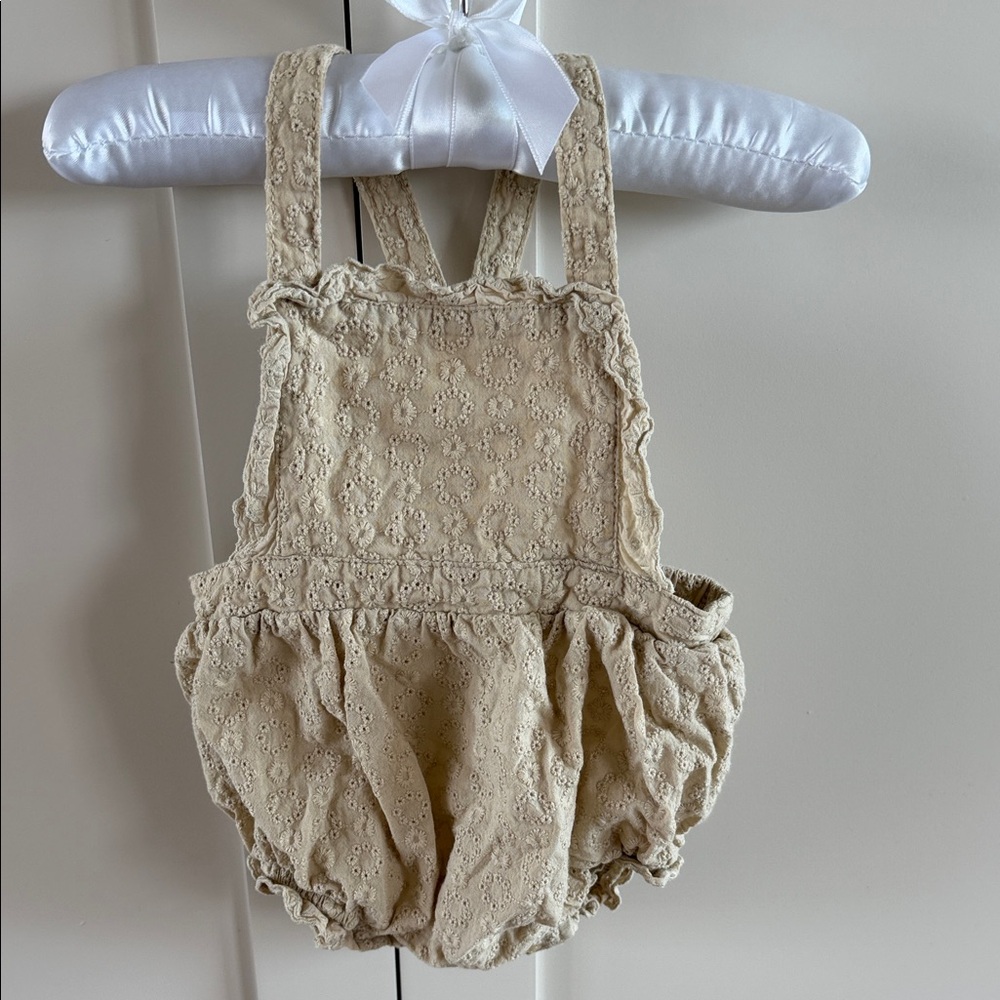 Zara Cream Eyelet Romper One Piece